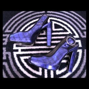 Jessica Simpson Purple Peep Toe Heels